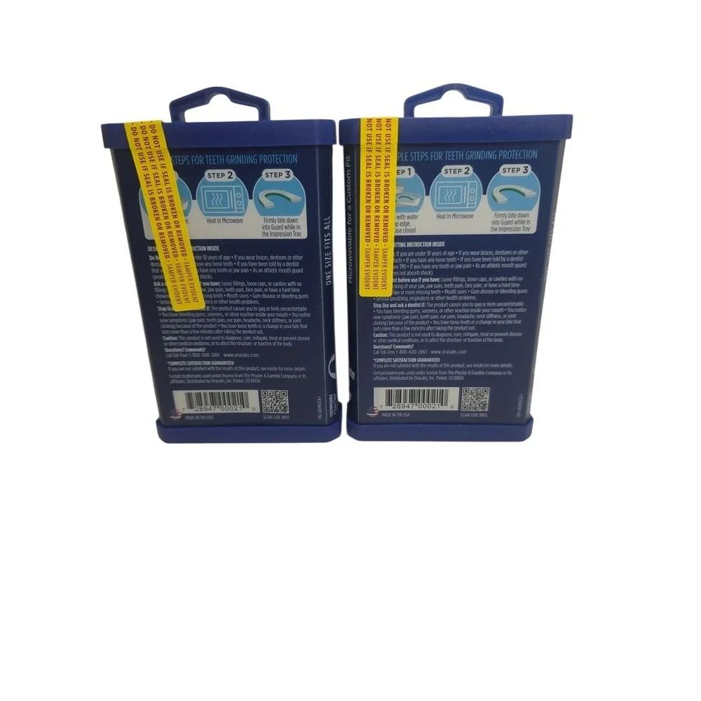 Oral-B‎ Nighttime Dental Guard 2 Pack Microwavable Custom Fit Scope Mint Flavor